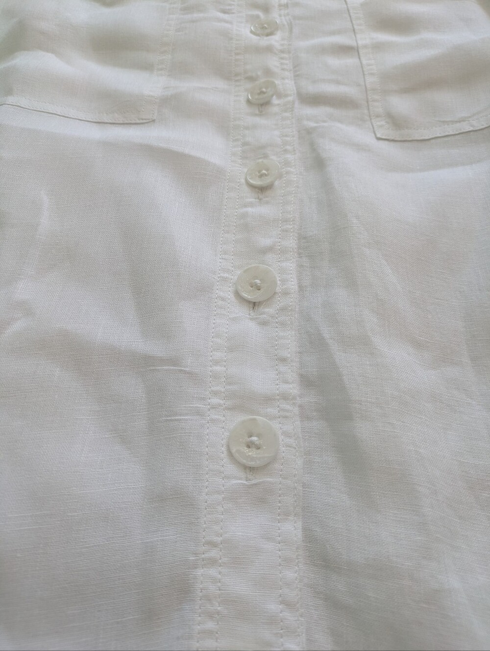 NWT Talbots White Linen Button Front Midi Skirt Size 4 Classic Summer - Picture 12 of 16
